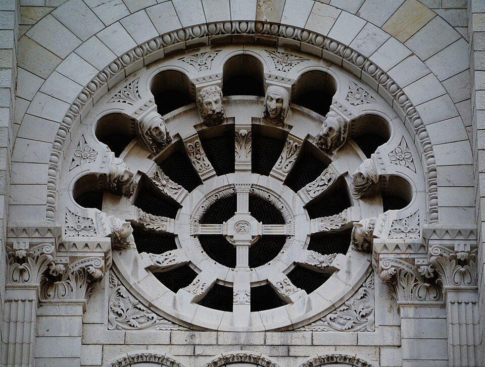 Monaco Cathédrale Notre Dame de l'Immaculée Concepcion Extérieure Facade Rosace
